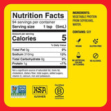 Tabla nutricional del condimento Bragg Aminoácidos Líquidos 16oz