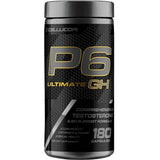Frasco de suplemento Cellucor P6 Ultimate GH 180 cápsulas