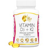 Frasco de suplemento Cocó March Vitamina D3 y K2 120 cápsulas blandas