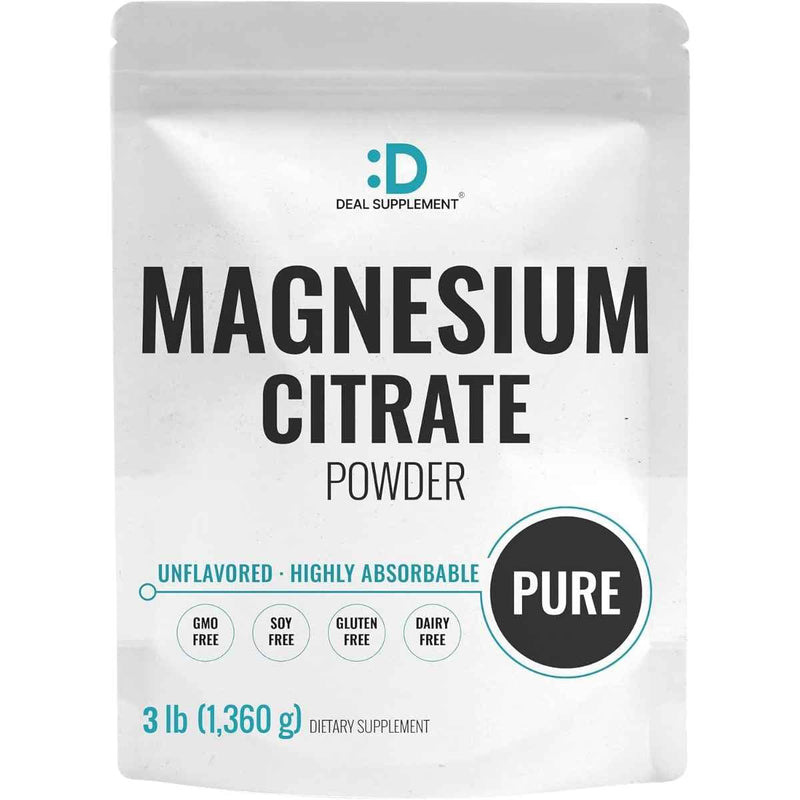 Bolsa de suplemento Deal Supplement Citrato de Magnesio en Polvo 3 lbs