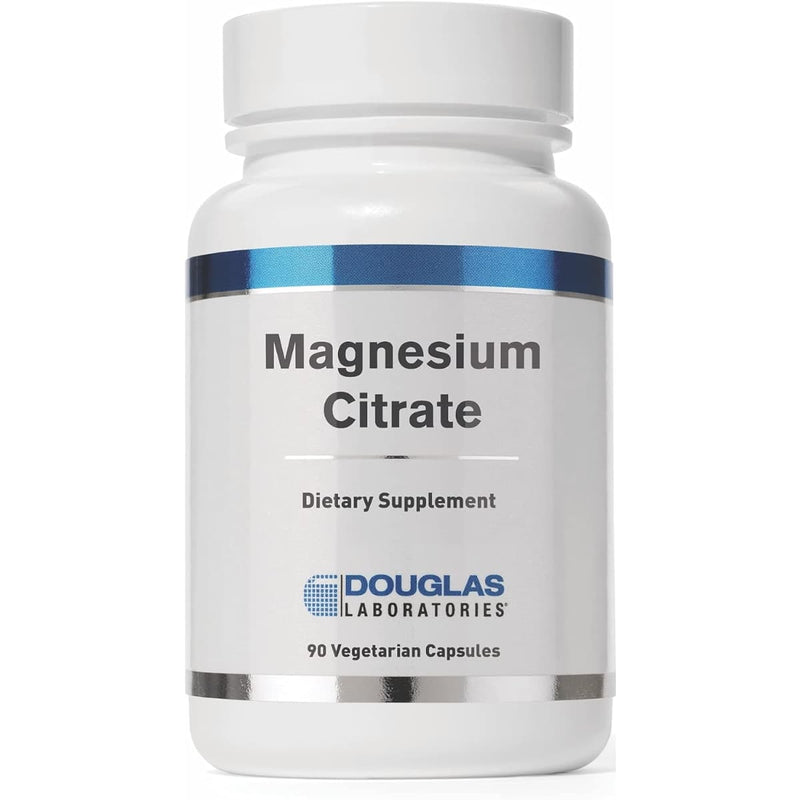 Frasco de suplemento Douglas Laboratories Citrato de Magnesio 150 mg 90 Cápsulas Vegetarianas