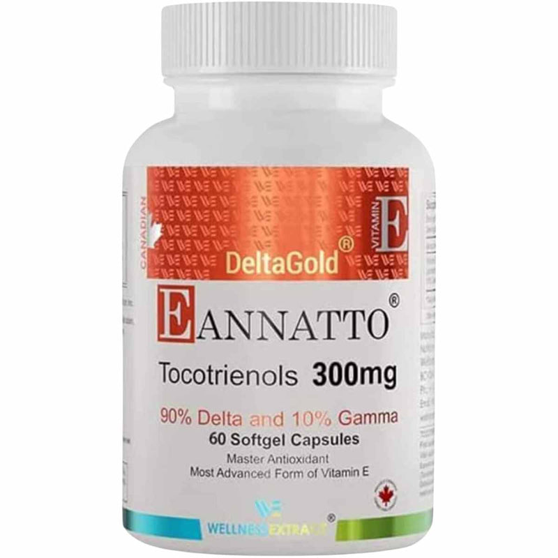 E Annatto Vitamina E 300 mg - Cápsulas blandas con tocotrienoles de annatto.