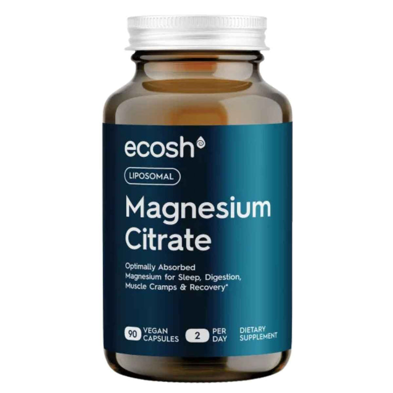 Frasco de suplemento ecosh Citrato de Magnesio Liposomal 90 cápsulas