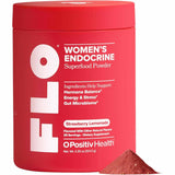 FLO Superalimento Endocrino para Mujeres - Polvo de 124 g con sabor a fresa."