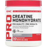Frasco de suplemento GNC Pro Performance Monohidrato de Creatina 50 servicios/255 g Polvo