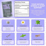 Hey Girl  te para conciliar el sueño - 45 g - 20 Servicios - Tabla Nutricional - Puro Estado Físico.
