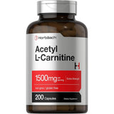 Frasco de suplemento Horbäach Acetil L-Carnitina 200 cápsulas