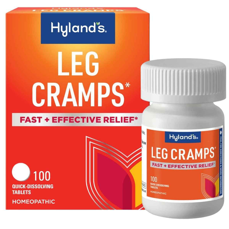 Frasco de suplemento Hyland's Fórmula para Piernas 100 Tabletas de Rápida Disolución