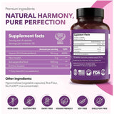 Tabla nutricional del suplemento Intimate Rose Myo y D-Chiro Inositol 120 cápsulas