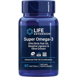 Frasco de suplemento Life Extension Super Omega-3 EPA/DHA 2000 mg 60 cápsulas blandas