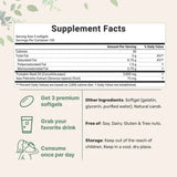 Tabla nutricional del suplemento Micro Ingredients Aceite de Semilla de Calabaza con Saw Palmetto 300 Cápsulas Blandas