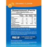 Tabla nutricional del suplemento Natural Vitality Calm Citrato de Magnesio sabor Naranja 240 gomitas