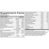 Tabla nutricional del suplemento Nature's Sunshine Mega Chel Fórmula Circulatoria 120 tabletas