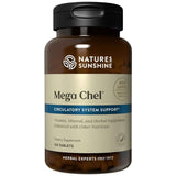 Frasco de suplemento Nature's Sunshine Mega Chel Fórmula Circulatoria 120 tabletas