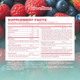 Tabla nutricional del suplemento Newwellme Happy Cleaner Sabor Frutos Rojos 14 Sachets