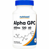 Nutricost Alpha GPC 600 mg - Suplemento de colina en cápsulas vegetarianas, 120 unidades