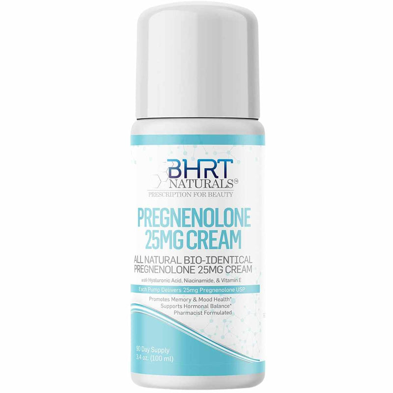 Crema de Pregnenolona BHRT Naturals - Suplemento Bioidéntico de 25 mg en envase de 100 ml