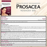 Tabla de Ingredientes y Advertencias del Gel Tópico PROSACEA para Rosácea 0.75 oz