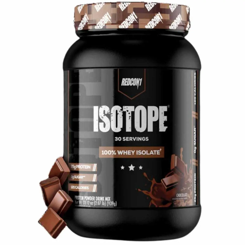 Redcon1 proteina aislada de suero - Sabor Chocolate - 939 g - 30 Servicios - Puro Estado Físico