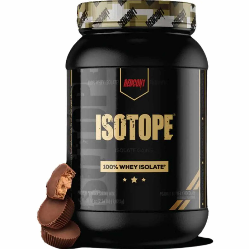 Redcon1 Isotope proteina aislada de suero - Sabor Mantequilla de cacahuete Chocolate - 1023 g - 30 Servicios - Puro Estado Físico
