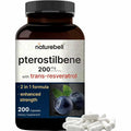 El pterostilbeno 200 mg con trans-Resveratrol - 200 Cápsulas Naturales de NatureBell