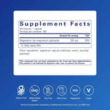 Tabla nutricional del suplemento Pure Encapsulations Glicinato de Magnesio 360 cápsulas