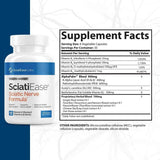 Tabla nutricional del suplemento SciatiEase Labs Fórmula AlphaPalm™ 900 mg 120 Cápsulas