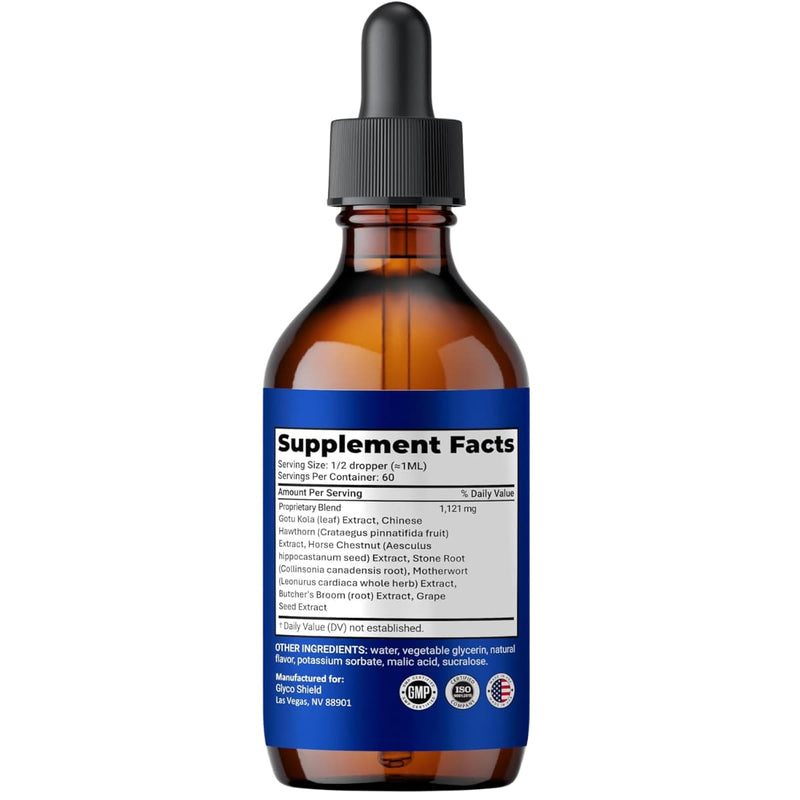 Tabla nutricional del suplemento Shark Labs - Glyco Shield 60 ml