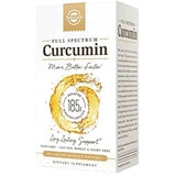 Frasco de suplemento Solgar Curcumina de Espectro Completo 40 mg 105 cápsulas blandas