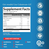 Tabla nutricional del suplemento Sovereign Laboratories Calostro-LD 340g Sabor Natural