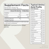 Tabla nutricional del suplemento Sports Research Péptidos de Colágeno Hidrolizado Bovino 1 lb (454 g)