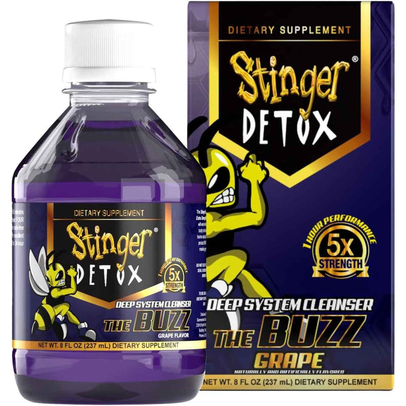 Frasco de suplemento Stinger The Buzz 5X Grape 237 mL Líquido