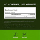 Tabla nutricional del suplemento Swanson Picolinato de Zinc 22 mg 60 cápsulas