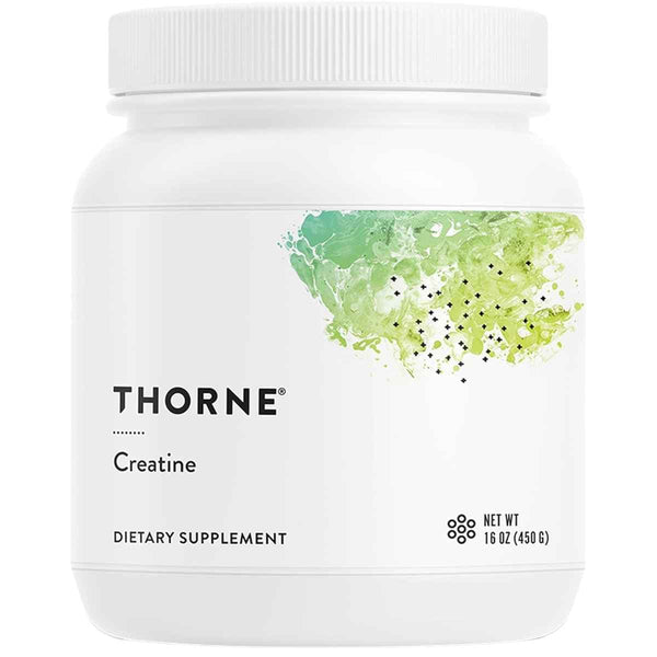 Frasco de suplemento Thorne Creatina Monohidratada 450 g Polvo