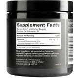 Tabla nutricional del suplemento Toniiq Berberina 90 cápsulas