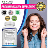 Tabla nutricional del suplemento Toplux Nutrition Complejo de Magnesio 1000 mg 90 cápsulas