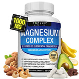 Frasco de suplemento Toplux Nutrition Complejo de Magnesio 1000 mg 90 cápsulas