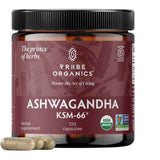 Frasco de suplemento Tribe Organics Ashwagandha KSM-66 1000 mg 120 Cápsulas Veganas