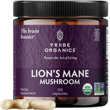 Frasco de suplemento Triibe Organics Melena de León Orgánica 120 cápsulas