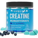 Frasco de suplemento Vifssg Monohidrato de Creatina Arándano Azul 120 gomitas