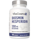 Frasco de suplemento VitaCosmoX Diosmina y Hesperidina 180 cápsulas