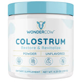 Frasco de suplemento WonderCow Calostro Bovino Sin Sabor 120 g polvo