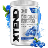 Frasco de suplemento Xtend Original 7G BCAA Frambuesas Azules 30 servicios