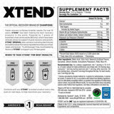 Tabla nutricional del suplemento Xtend Original 7G BCAA Hielo Libertad 30 servicios