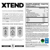 Tabla nutricional del suplemento Xtend Original 7G BCAA Mango 30 servicios