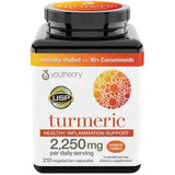 Frasco de suplemento Youtheory Cúrcuma (Complejo Curcumin C3) 2250 mg 210 Cápsulas Vegetarianas