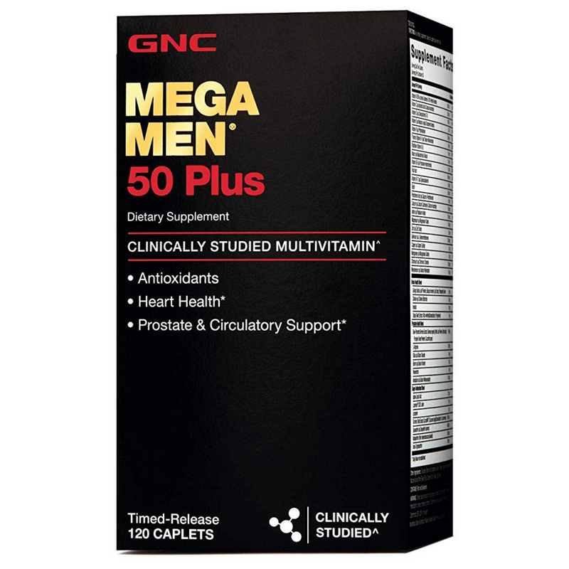 GNC Mega Men 50 Plus - 120 Comprimidos - Puro Estado Fisico