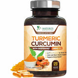 Nature's Nutrition cúrcuma bioperina - 120 Cápsulas Vegetales - 40 Servicios - Puro Estado Físico
